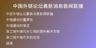 中國外鏈論壇最新消息新聞聯播