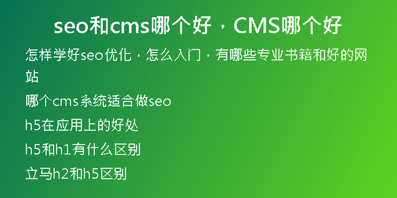 seo和cms哪個好，CMS哪個好