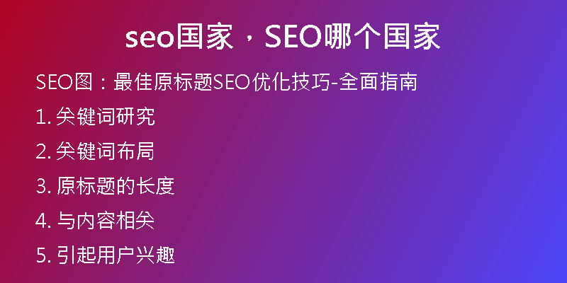 seo國家，SEO哪個國家